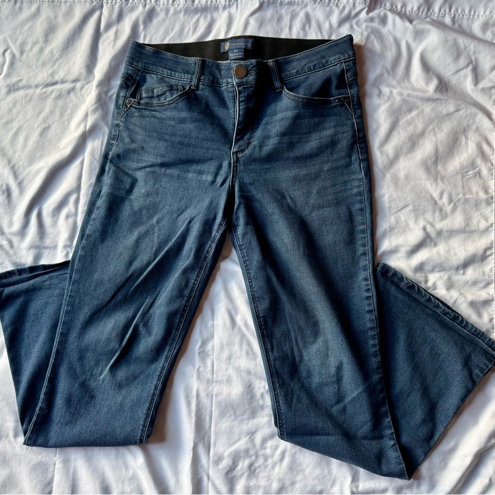 Democracy Absolution Jeans Size 14 Stretch Slim Straight Dark Wash